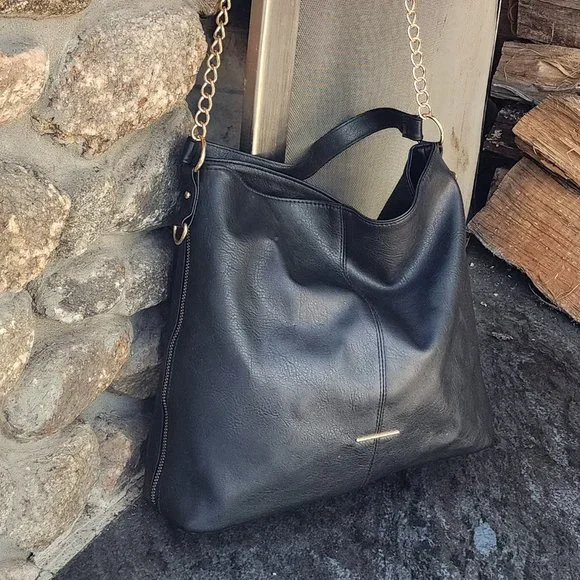 Primark Bags Primark Black Vegan Leather Slouchy Hobo Bucket